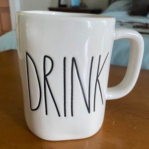 🌟 LAST CALL!!! 🌟 NWOT! Rae Dunn White 'Drink' Ceramic Mug